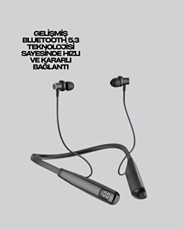 Uzun Süreli Kullanım Boyun Askılı Kablosuz Kulaklık – Hızlı Şarj Ergonomik