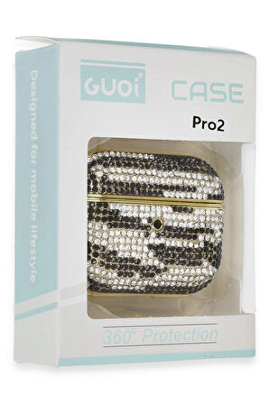 Airpods Pro 2 (2.nesil) Klor Taşlı Kılıf - Desen 5-(5796)