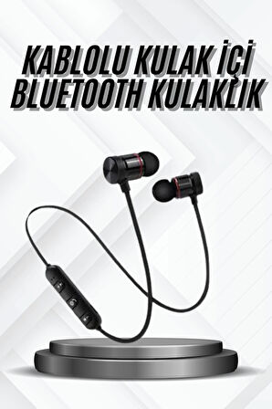 Bluetooth Bağlantılı Kablolu Mıknatıslı Sport Kulaklık
