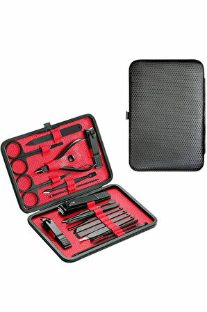 17 Parça El Ayak Bakım Seti Tırnak Temizleme Manikür Pedikür Cımbız Törpü T