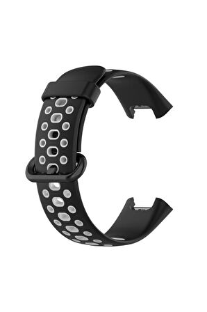 Xiaomi Redmi Watch 2 Spor Delikli Kordon - Siyah-Gri-(5796)