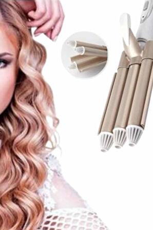 Saç Şekillendirici Wag Maşa Üçlü Yüksek Isı Ayarlı Seramik Kaplama