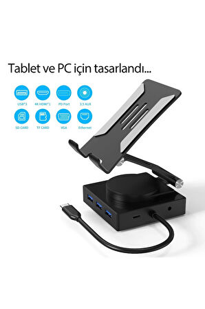 Dönüştürücü 10in1 Hub 116 - Gri-(5796)