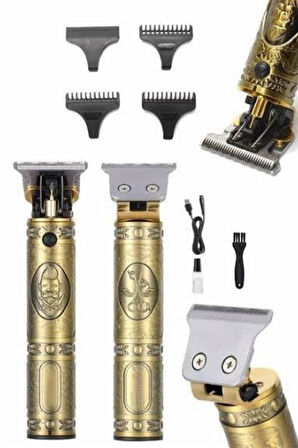 Tıraş Makinesi Şarjlı Çizik Tıraş Paslanmaz Çelik Bıçaklı 4 Taraklı