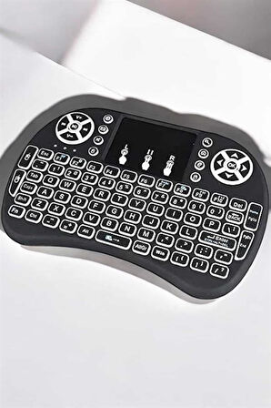 Işıklı Kablosuz Mini Q Klavye Tüm Cihazlara Uyumlu