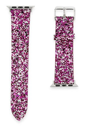 Apple Watch 42mm Starry Taşlı Kordon - Derin Mor-(5796)