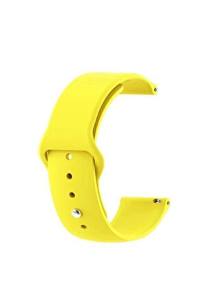 Huawei GT4 41mm 18mm Klasik Kordon - Sarı-(5796)