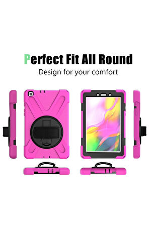 Samsung Galaxy T290 Tab A 8 Kılıf Amazing Tablet Kapak - Pembe-(5796)