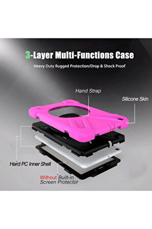 Samsung Galaxy T290 Tab A 8 Kılıf Amazing Tablet Kapak - Pembe-(5796)