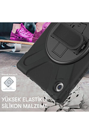 Samsung Galaxy X200 Tab A8 10.5 Kılıf Amazing Tablet Kapak - Pembe-(5796)