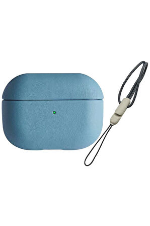 Airpods Pro 2 (2.nesil) 405 Deri Kılıf - Sierra Blue-(5796)
