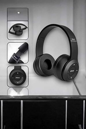 Kulak Üstü TF Kart ve AUX Destekli Ergonomik Bluetooth Kulaklık