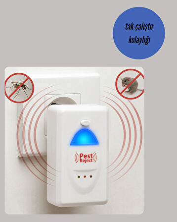 Ultrasonik Haşere Kovucu Cihaz 150 m2 Etki Alanı