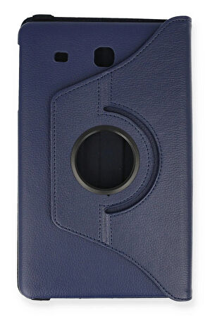 Samsung Galaxy T560 Tab E 9.7 Kılıf 360 Tablet Deri Kılıf - Lacivert-(5796)
