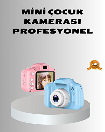 8MP Mini Çocuk Fotoğraf Makinesi – Pembe Ses Kaydı Özellikli