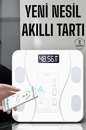 Tartı Baskül Dijital Elektronik Tartı Vücut Analiz Wifi Akıllı Yağ Ölçer