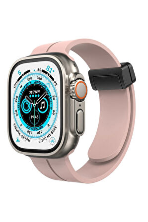 Apple Watch 38mm KR412 Elegance Stylısh Kordon - Pudra-(5796)