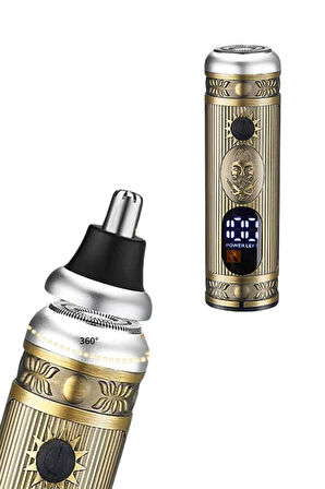 Profesyonel Saç Sakal Vücut Kulak ve Burun Tıraş Makinesi 3 Başlıklı