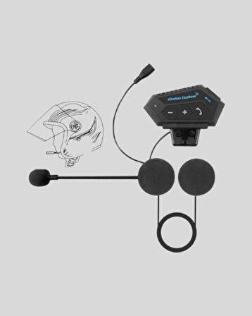 BT22 Kask Bluetooth Kulaklık 5.0 – Suya Dayanıklı Gürültü Önleyici Uzun Pil