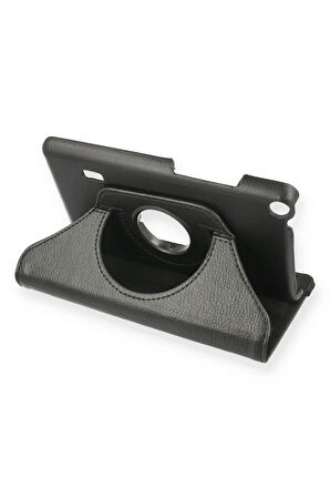 Huawei MediaPad T3 7 Kılıf 360 Tablet Deri Kılıf - Siyah-(5796)