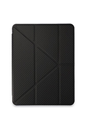 iPad Pro 13 (2024) Kılıf Color Karbon Tablet Kılıfı - Siyah-(5796)