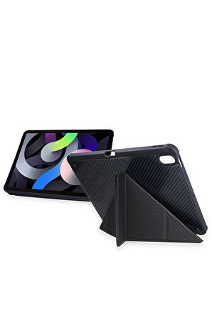 iPad Pro 13 (2024) Kılıf Color Karbon Tablet Kılıfı - Siyah-(5796)
