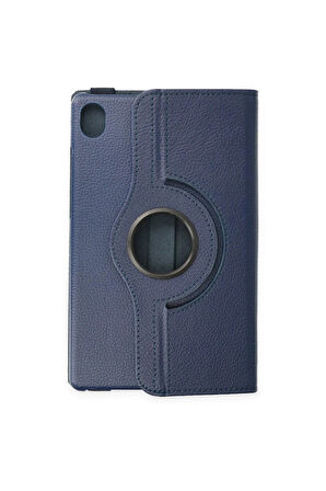 Lenovo Tab M8 Kılıf 360 Tablet Deri Kılıf - Lacivert-(5796)