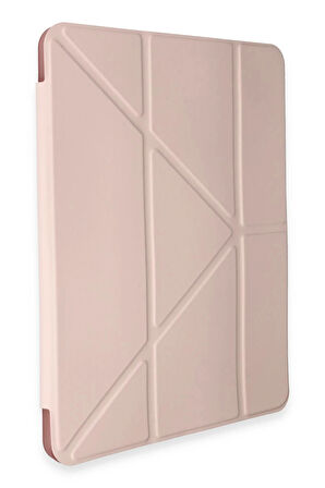 Huawei Honor Pad V9 Kılıf Kalemlikli Mars Tablet Kılıfı - Rose Gold-(5796)