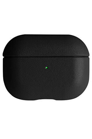 Airpods 3 (3.nesil) 405 Deri Kılıf - Siyah-(5796)