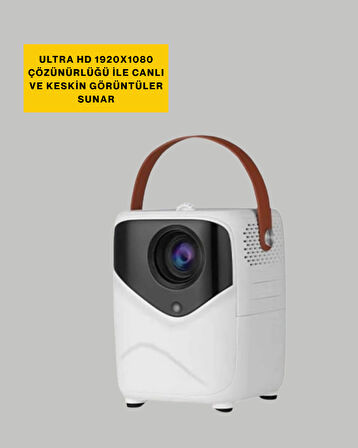 Ultra HD Çözünürlüklü Taşınabilir Projektör – 1920x1080 Piksel Görüntü