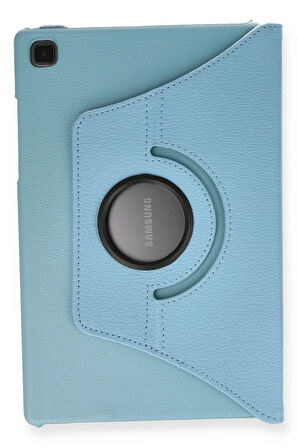 Samsung Galaxy Tab A7 10.4 Kılıf 360 Tablet Deri Kılıf - Turkuaz-(5796)