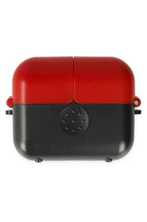 Airpods 3 (3.nesil) Basmalı Kılıf - Siyah-Kırmızı-(5796)