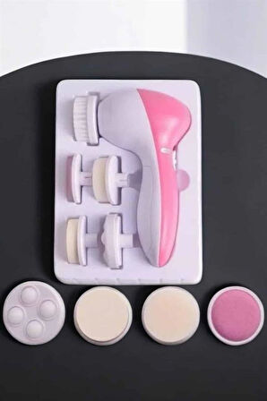 Taşınabilir Yüz Temizleme Cihazı Masaj Peeling Temizlik 5 Başlıklı