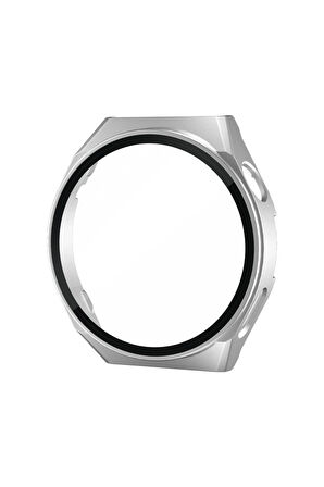 Huawei Watch GT3 Pro 46mm Dota Camlı Kasa Ekran Koruyucu - Gümüş-(5796)
