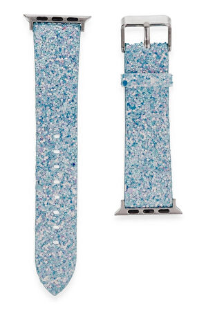 Apple Watch 38mm Starry Taşlı Kordon - Turkuaz-(5796)