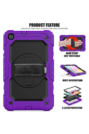 Samsung Galaxy T290 Tab A 8 Kılıf Pars Tablet Kapak - Mor-(5796)