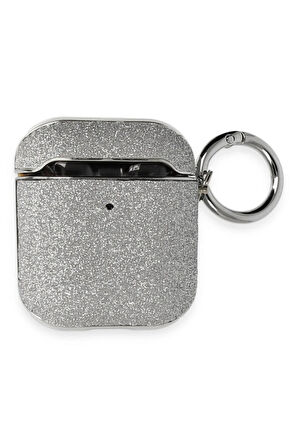 Airpods 2 (2.nesil) Spell Simli Kılıf - Gümüş-(5796)
