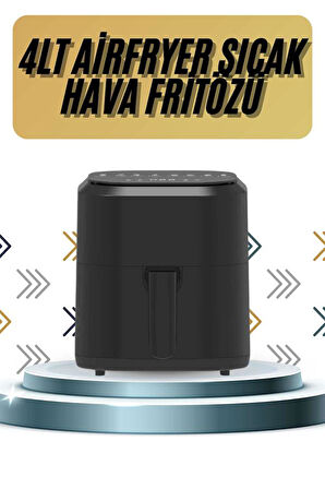 4L Airfryer Hazneli Hava Fritözü Yağsız Fritöz Taşınabilir Fırın İşlevi G