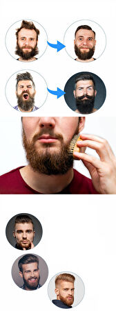 HSNET Absolute Sakinleştirici Sakal Tarama Doğal Fırçası