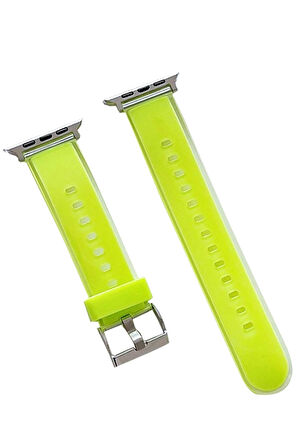 Watch 45mm Jelly Silikon Kordon - Yeşil-(5796)