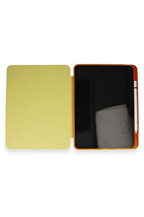 iPad Pro 11 (2018) Kılıf Kalemlikli Mars Tablet Kılıfı - Açık Sarı-(5796)