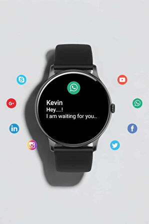 Akıllı Saat Çok Fonksiyonlu Sesli Görüşme NFC Uyumlu Amoled Ekran