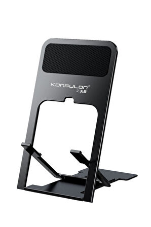 CM25 Ayarlanabilir Katlanabilir Masaüstü Telefon Tutucu - Siyah-(5796)