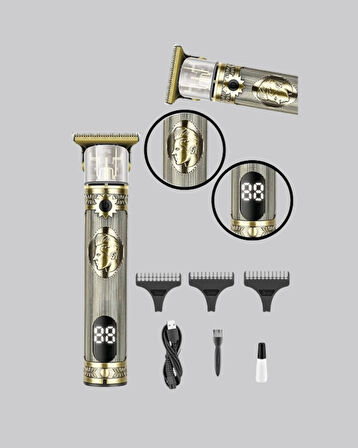 Çok Fonksiyonlu Saç ve Sakal Düzeltici Set – USB Şarjlı