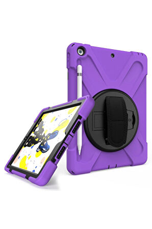 iPad 5 Air 9.7 Kılıf Amazing Tablet Kapak - Mor-(5796)