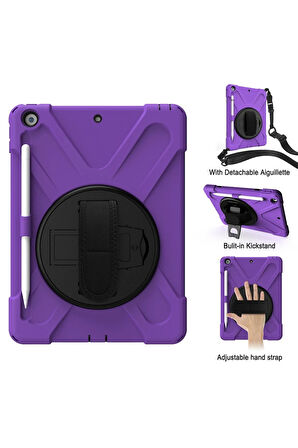 iPad 5 Air 9.7 Kılıf Amazing Tablet Kapak - Mor-(5796)