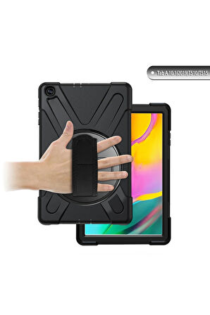 Samsung Galaxy T510 Tab A 10.1 Kılıf Amazing Tablet Kapak - Siyah-(5796)