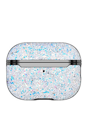 Airpods Pro 2 (2.nesil) Bright Simli Airpods Kapak - Gümüş-(5796)