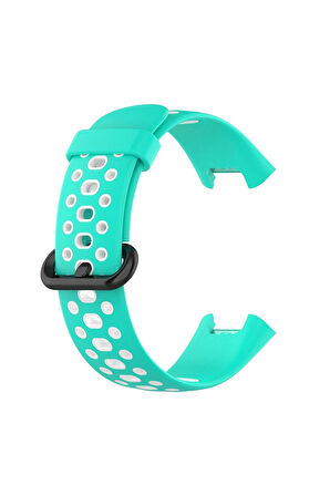 Xiaomi Redmi Watch 2 Spor Delikli Kordon - Turkuaz-Beyaz-(5796)