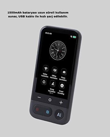 Taşınabilir Akıllı Tercüme Cihazı – Gerçek Zamanlı Ses ve Metin Çevirisi